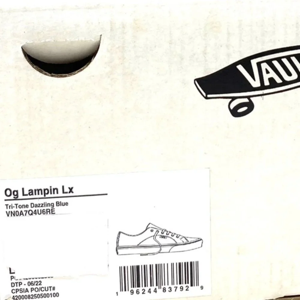 VANS OG Lampin LX Sneakers Low Suede Blue Shoes Casual Women's Size VN0A7Q4U6RE - Picture 2 of 11